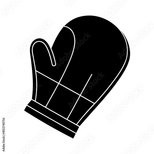vector clip art oven mitt on white background for web and graphic design