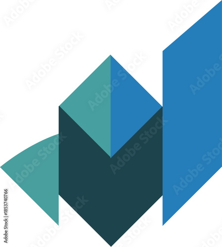 Abstract growth corporate logo for finance consulting and business branding