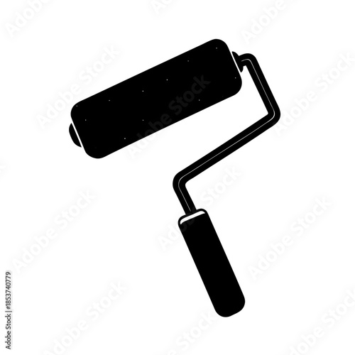 vector clip art paint roller on white background for web and graphic design