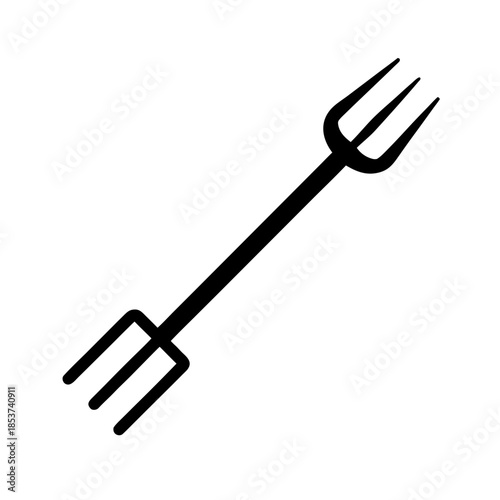 vector clip art pitchfork on white background for web and graphic design
