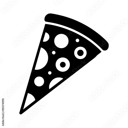 vector clip art pizza slice on white background for web and graphic design