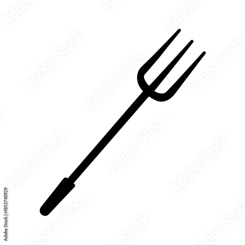 vector clip art pitchfork on white background for web and graphic design
