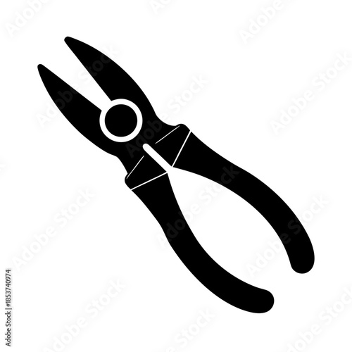 vector clip art pliers on white background for web and graphic design