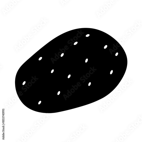 vector clip art potato on white background for web and graphic design