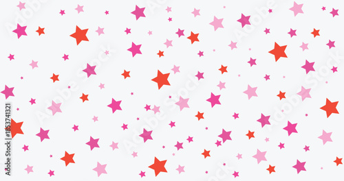 Pink star seamless pattern  vector isolated on white background wallpaper, Vector illustration