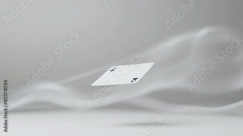 Minimalist Card Display with Abstract Background.