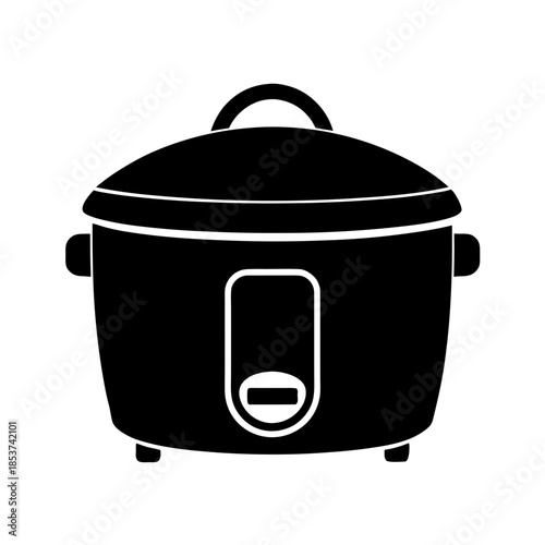vector clip art rice cooker on white background for web and graphic design