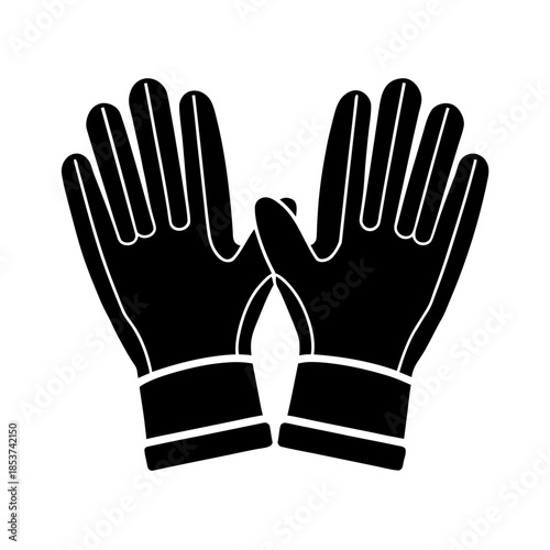 vector clip art safety gloves on white background for web and graphic design