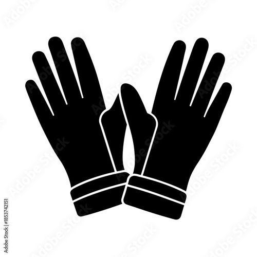 vector clip art safety gloves on white background for web and graphic design