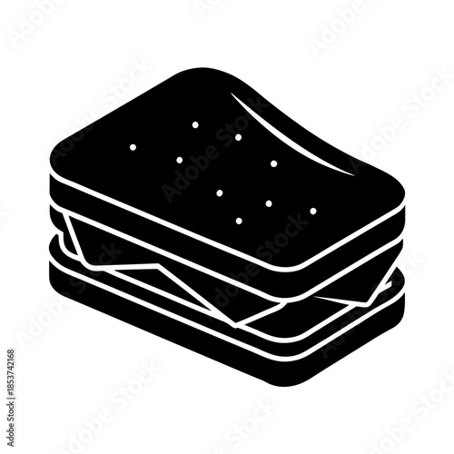 vector clip art sandwich bread slice on white background for web and graphic design