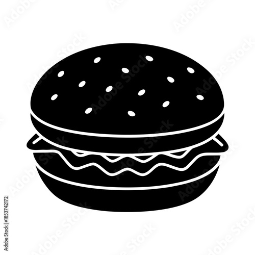 vector clip art sandwich bun on white background for web and graphic design