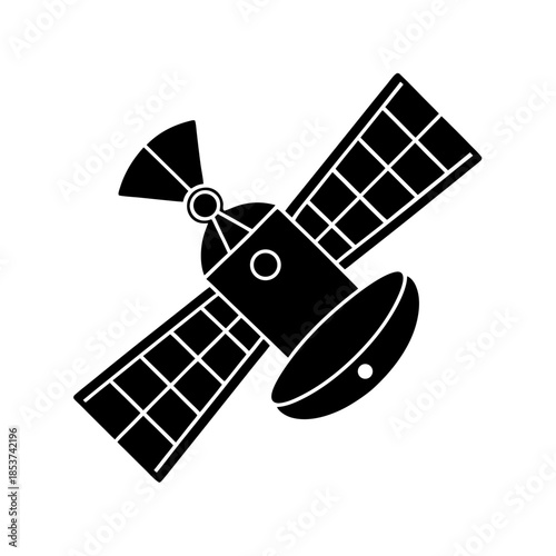 vector clip art satellite on white background for web and graphic design