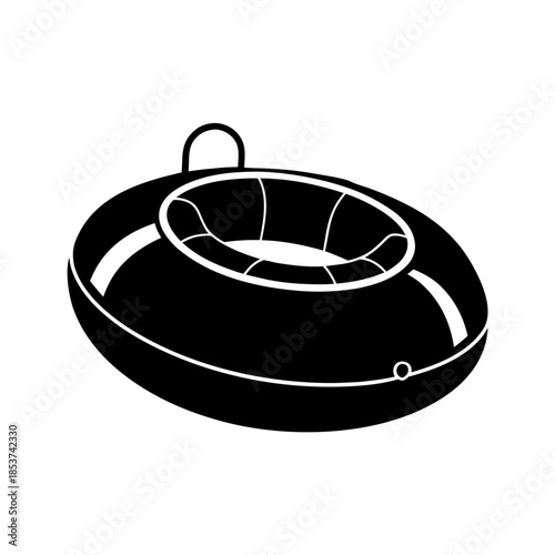 vector clip art sledding tube for web and graphic design