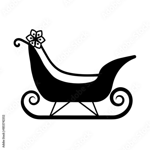 vector clip art sleigh for web and graphic design