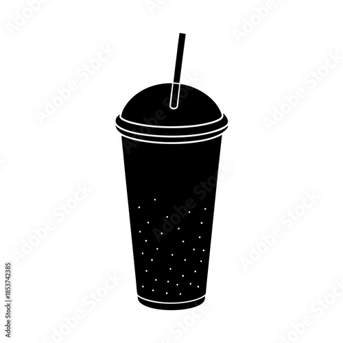 vector clip art smoothie cup on white background for web and graphic design
