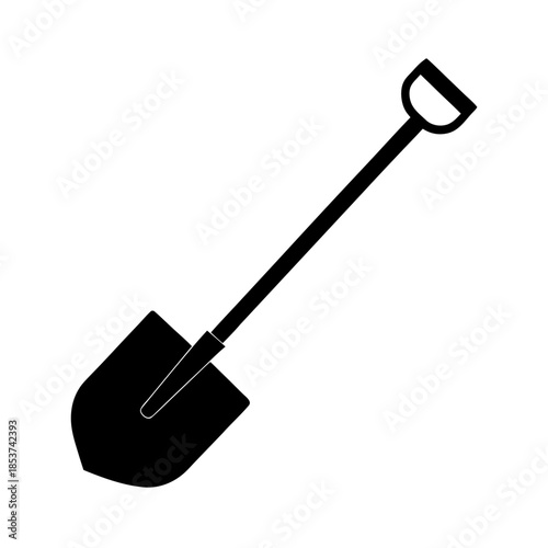 vector clip art snow shovel for web and graphic design