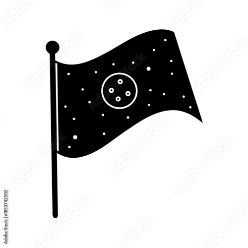 vector clip art space flag on white background for web and graphic design