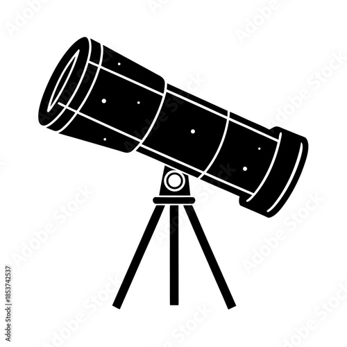 vector clip art space telescope on white background for web and graphic design