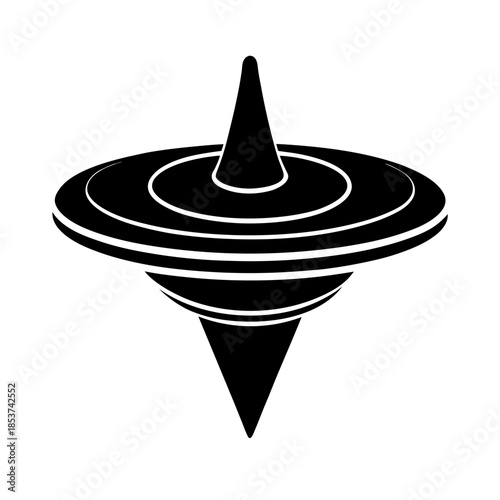 vector clip art spinning top on white background for web and graphic design