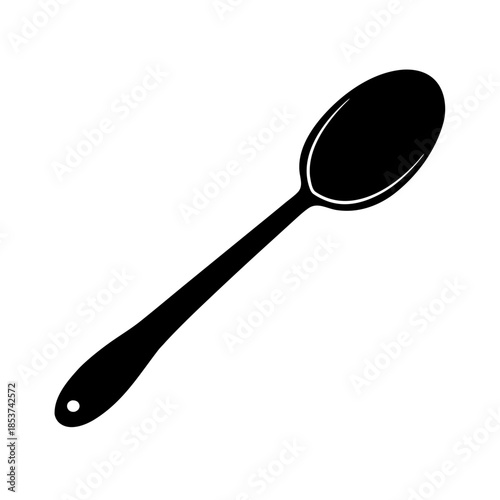 vector clip art spoon on white background for web and graphic design
