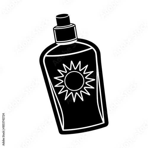 vector clip art sunscreen bottle for web and graphic design