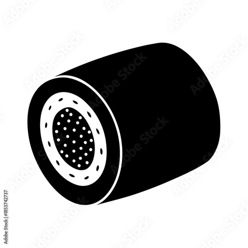 vector clip art sushi roll on white background for web and graphic design