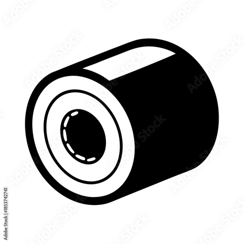 vector clip art sushi roll with black outline for web and graphic design