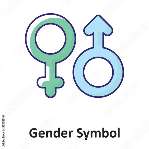 Gender Symbol Vector Icon which can easily modify or edit