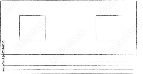 A blurry black and white document with lines and text