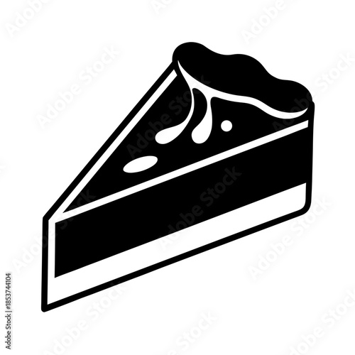 vector clip art cheesecake slice on white background for web and graphic design