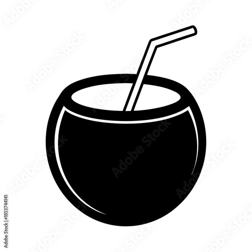 vector clip art coconut drink for web and graphic design