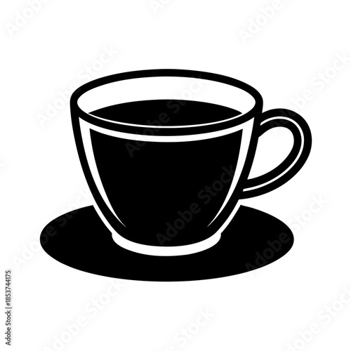 vector clip art espresso cup on white background for web and graphic design