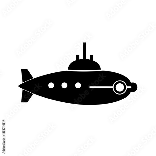 vector clip art toy submarine on white background for web and graphic design