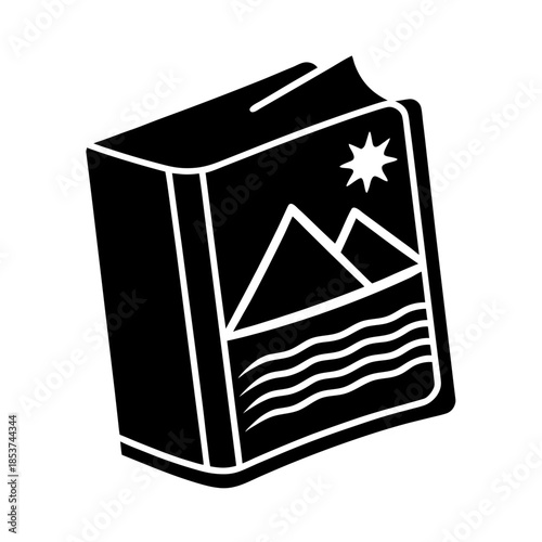 vector clip art travel guidebook on white background for web and graphic design