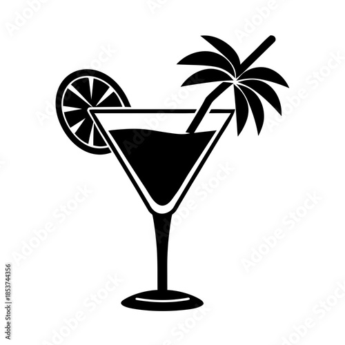 vector clip art tropical cocktail for web and graphic design