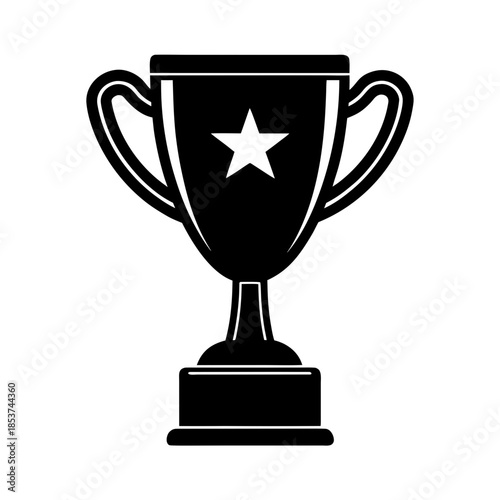 vector clip art trophy on white background for web and graphic design