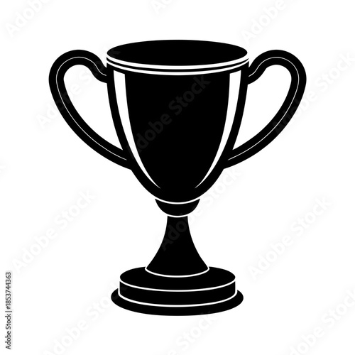 vector clip art trophy cup on white background for web and graphic design