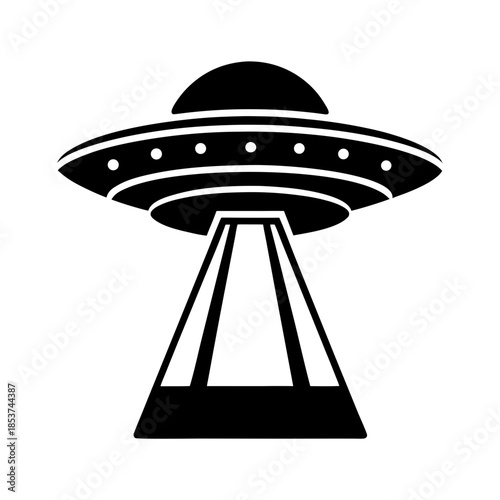 vector clip art ufo on white background for web and graphic design