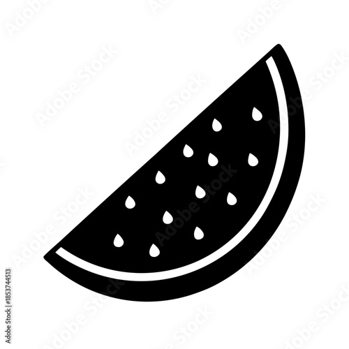 vector clip art watermelon slice on white background for web and graphic design