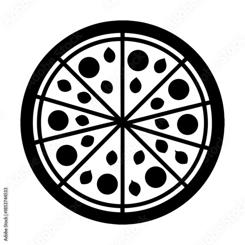 vector clip art whole pizza for web and graphic design