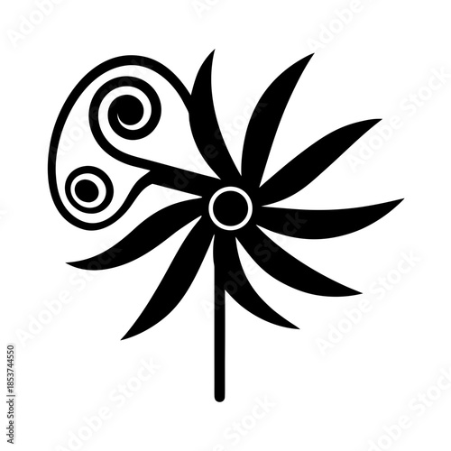 vector clip art wind icon on white background for web and graphic design