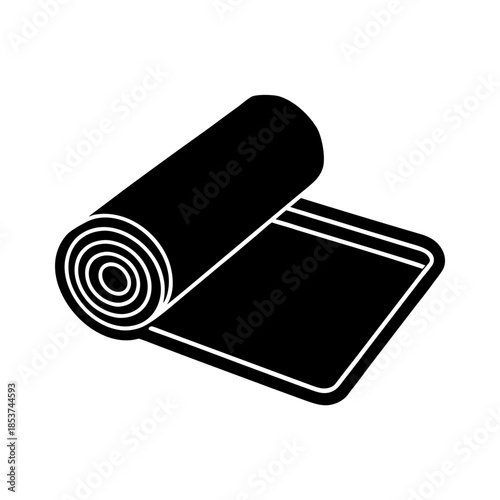 vector clip art yoga mat on white background for web and graphic design
