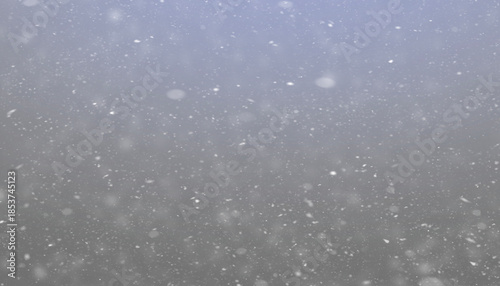 Realistic falling snow overlay background. Winter snowflake particle effect for Christmas, New Year, festive design. 