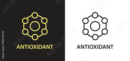 Antioxidant icon flat. Illustration isolated vector sign symbol