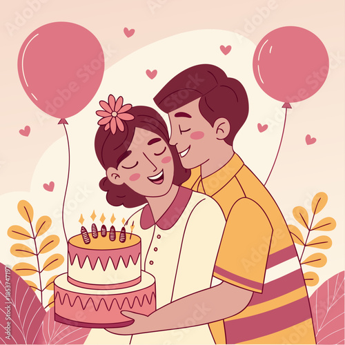 Valentine typography word art made of glowing heart.ai