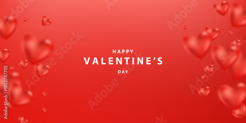 Valentine's Day background, beautifully decorated with heart shapes for the festival. Vector illustration.
