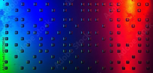 Steel plate with regularly spaced square perforations, perforated metal,  industrial