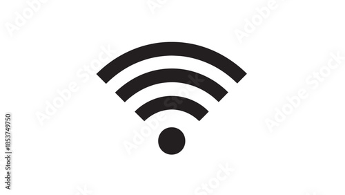 Simple wifi signal icon representing wireless connectivity and internet access.