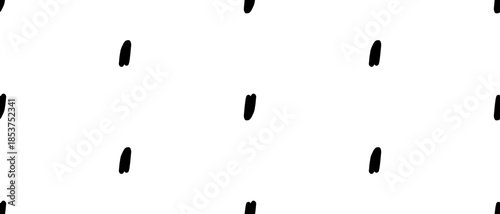 Wallpaper Mural Playful sprinkle pattern with black dash shapes. Seamless polka texture with minimal doodle style. Vector illustration on an isolated background. Torontodigital.ca