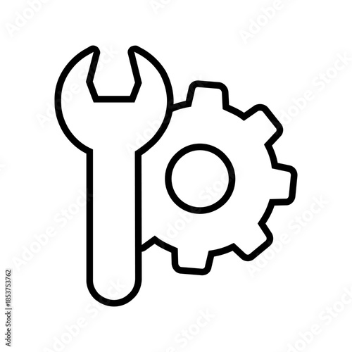 Settings icon. Setup Illustration sign. Support symbol. Fix or repair logo.